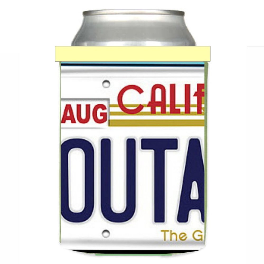 Back To The Future Outta Time License Plate Can Cooler Hard Shell Beer or Soda